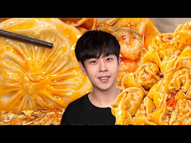 ASMR MUKBANG 🤤 Extra Large Crab Roe Soup Dumplings Meet Red Oil Dumpling Wontons