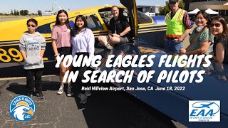 Recruiting Pilots for Young Eagles Flights in San Jose on June 18, 2022
