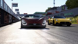 Alfa Romeo 33 Stradale 2024 vs Maserati MC20 2021 at Zolder