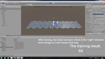 Training the quadruped robot to craw in unity3D with Reinforcement Learning