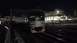 夜明け前の長野に、廃車のため？来てしまったE217系Y-44編成、配給輸送列車。