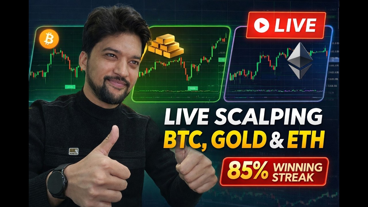 🔴 LIVE Scalping Now! BTC, GOLD & ETH | 85% Win Rate Strategy 🔥 by Aqeel ...