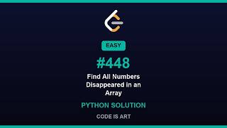 Leetcode 448. Find All Numbers Disappeared in an Array in Python | Python Leetcode | Python Tutorial