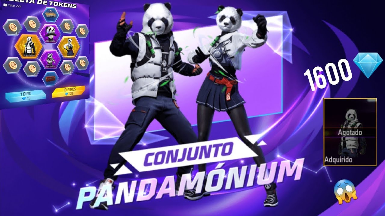 SACANDO NUEVO CONJUNTO PANDA EN RULETA DE TOKENS EN FF