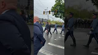 Governor Maura Healey, State Troopers, leave fallen trooper Kevin Trainor's funeral Wednesday