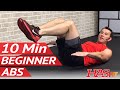 10 Minute Abs Workout for Beginners - 10 Min Easy Beginner Ab Workout for Women & Men at Home