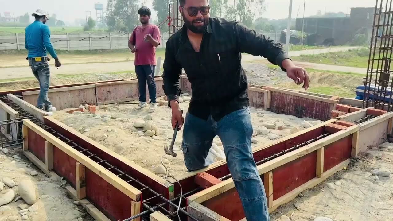 पीलन्थ बीम की कास्टिंग 