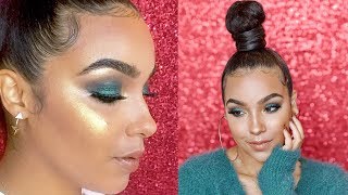 Green Bombshell FALL Makeup Tutorial | Fenty Beauty, Hue Noir, ABH and More