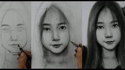 Vẽ Chân Dung bằng than củi xem cực đã mắt .Vẽ không khó . HT Art