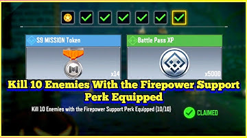 Call Of Duty Mobile Kill 10 Enemies With the Firepower Support Perk Equipped Task Complete