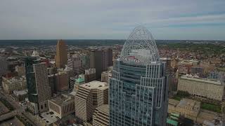 CINCINNATI OHIO 4K, USA, DRONE FOOTAGE FROM ABOVE, A TRAVEL TOUR UHD