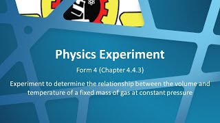 Experiment:  Relationship - volume and temperature of a fixed mass of gas at constant pressure