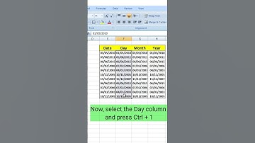 Split Date into Day, Month & Year in Excel | Quick Excel Tips