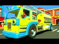Wheels On The Fire Truck + More Vehicle Cartoon &amp; Rhymes for Kids