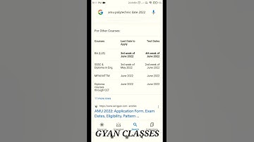 amu polytechnic exam date 2022