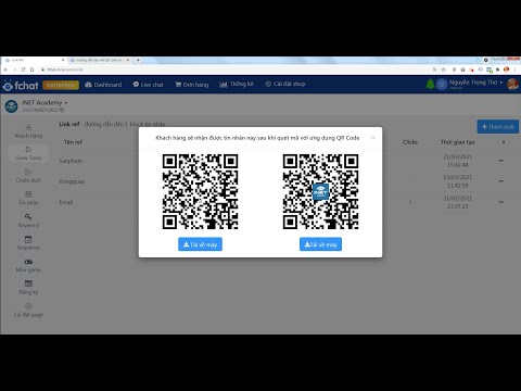 Video Hướng dẫn tạo Mã QR Code cho kịch bản Chatbot Fchat - youtube