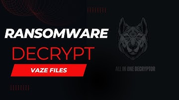 Decrypt Ransomware Attack Encrypted File | Stop/DJVU ransomware| Vaze files decrypted