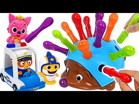 <strong>Bad</strong> guys stole the Hedgehog&amp;#39;s thorns! Pororo! <strong>Baby</strong> shark! Help me! | PinkyPopToy