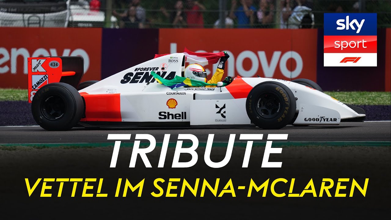 Sebastian Vettel drives Ayrton Senna's Mclaren MP4/8 in Imola | Track Footage