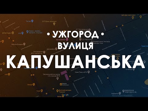 Ужгород. Проліт над вулицею Капушанська