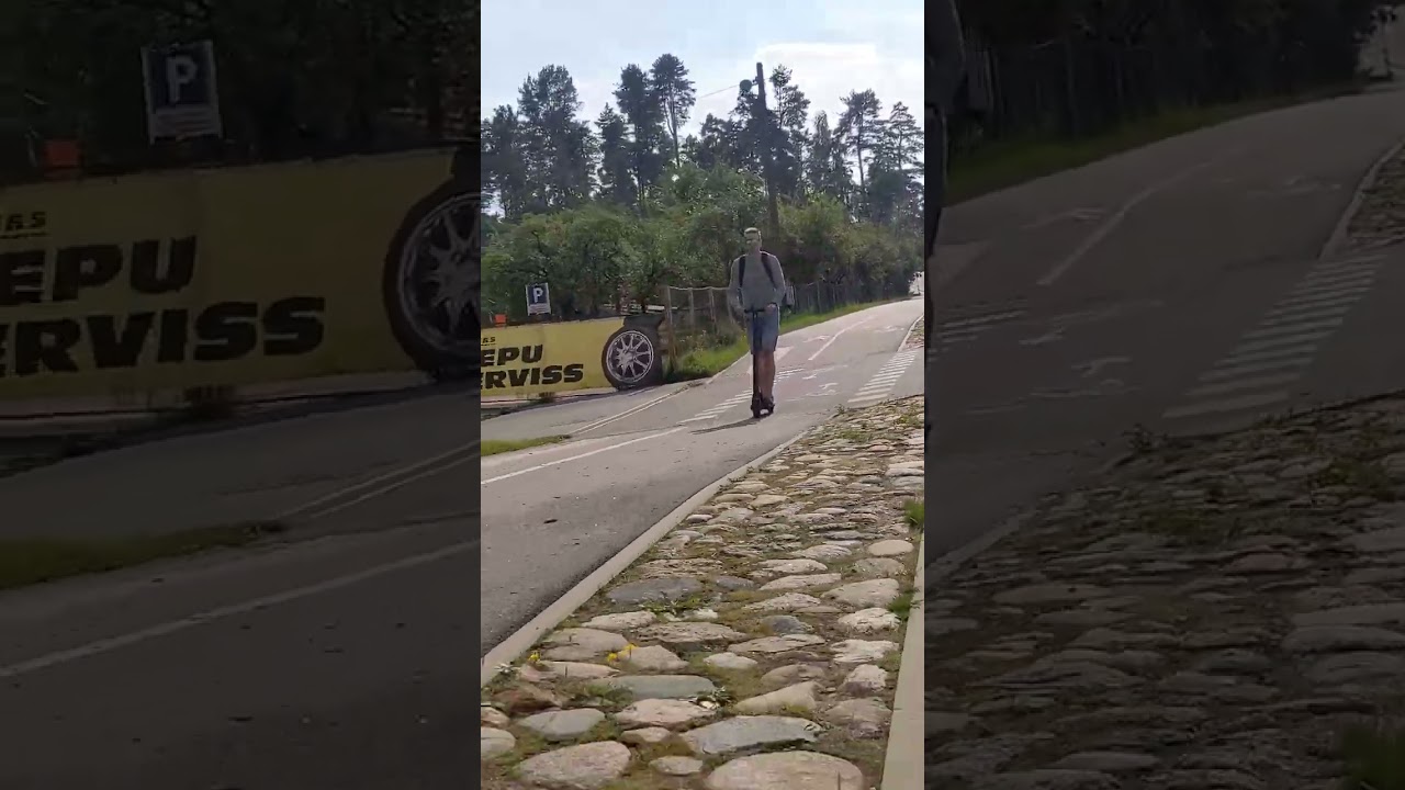 Driving with electric scooter