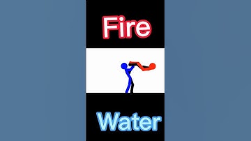 fire vs water animation #shorts #animation #stickman #vs #sticknodes #fire #water