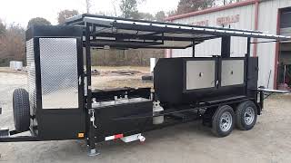 Custom built Next-gen 500 reverse flow cook trailer