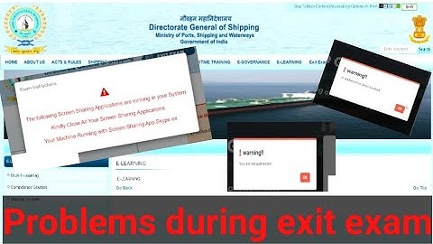 Problems during  exit exam || exit exam DG Shipping