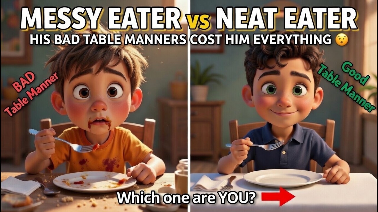Messy Eater vs Neat Eater 🍽️ | Good Table Manners vs Bad Table Manners  | Why Table Manners Matter