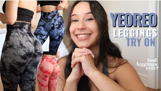 YEOREO  Tie-Dye SCRUNCH Leggings Try-On Haul, TIKTOK VIRAL