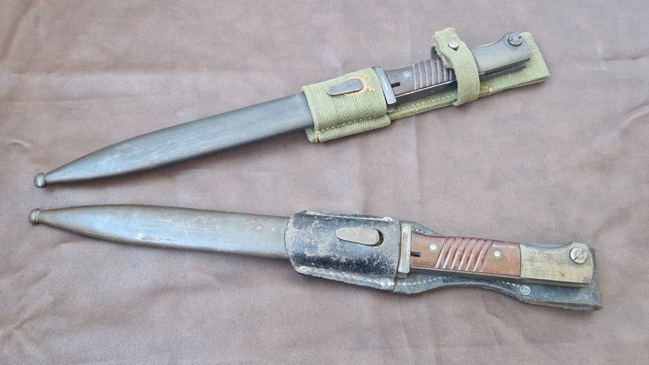 Nitovaný bodák k98 riveted Bayonet, genietete Bajonett sgx44 asw44, Seitengewehr 84/98