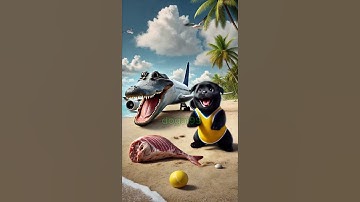 CHÚ CHÓ VÀ CHIẾC MÁY BAY CÁ SẤU #ai #conchó #dog #maybaycasau