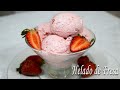 Como hacer Helado de Fresa Casero - Cremoso | Victoria Abanto