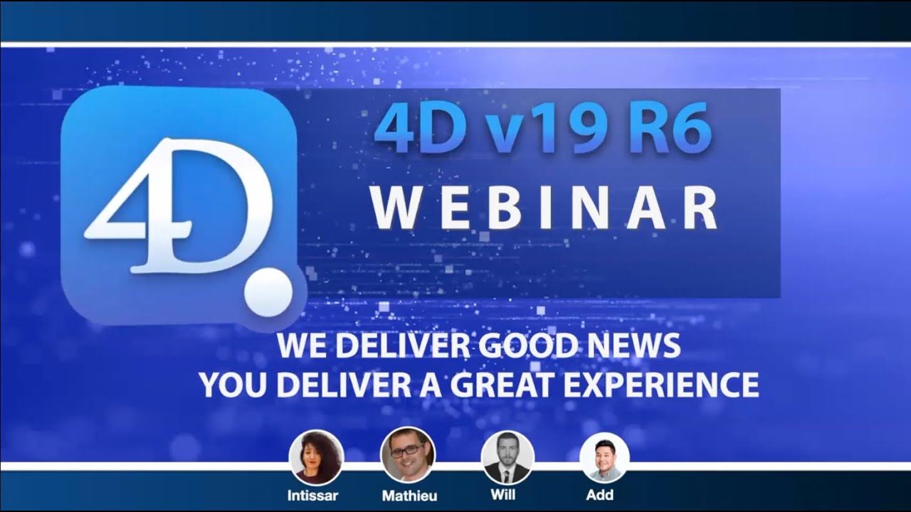 4D Webinar - What’s new in 4D v19 R6? [English - EMEA] - YouTube