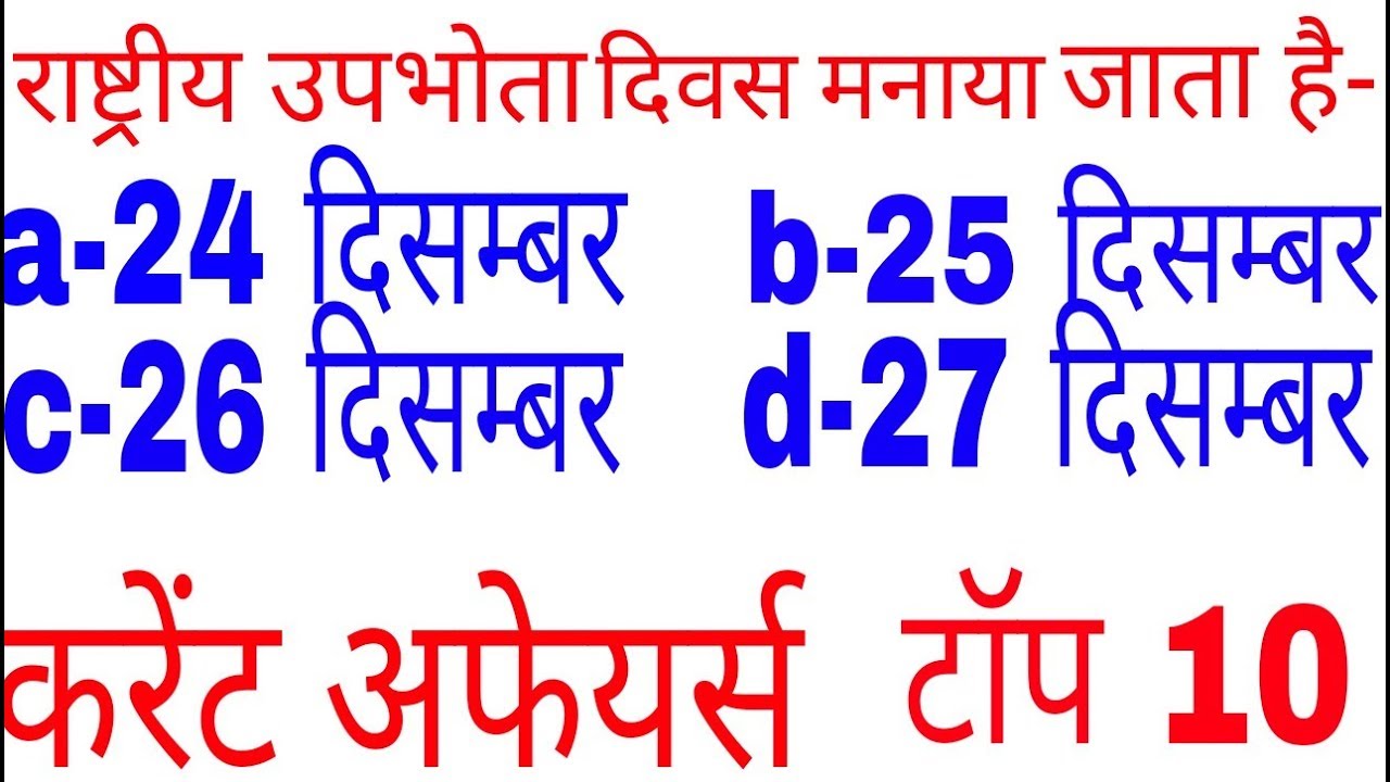 daily current affairs in hindi । today current affairs । gk questions ...