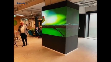 Germany Customers Built a Cubic Column LED Billboard Using Our Indoor LED Screen