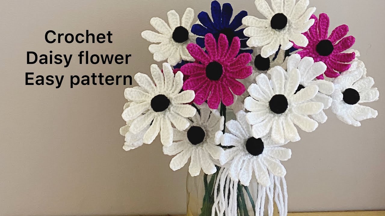How to Crochet Daisy Flower/easy pattern YouTube