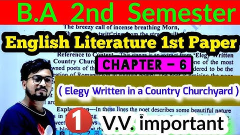 BA 2nd Semester English Literature 1st Paper, Chapter 6, #1k @babypaperhacker5319
