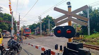 EMPAT PALANG PORTAL | Pintu Perlintasan KA/KRL 283 Krapyak, Klaten