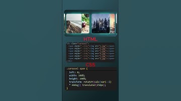 3D Image Carousel using CSS & JS 🌐 | Cool Web Design Tutorial #CSS #JavaScript #Shorts
