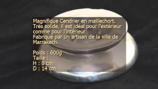CENDRIER MAROCAIN MAILLECHORT
