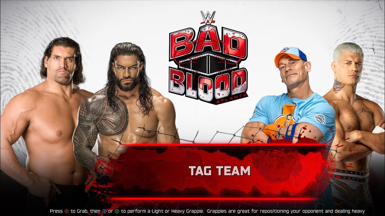 Roman Reigns The Great Khali Vs John Cena Cody Rhodes Full Fight wwe2k25 #new #wwe #usa #otc #kuwait