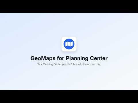 Planning Center on GeoMaps — video walkthrough