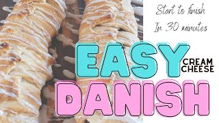 Quick & EASY Cream Cheese Danish! // 5 Ingredient crescent roll recipe // done in 30 minutes // YUM!