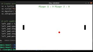 Pong Using Turtle in Python