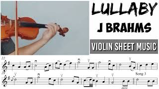 Free Sheet || Lullaby - J Brahms || Violin Sheet Music