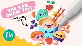 PROCREATE Menggambar Makanan Kawaii Mudah - Tutorial Procreate Langkah demi Langkah screenshot 4