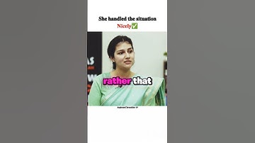 𝐒𝐡𝐞 𝐡𝐚𝐧𝐝𝐥𝐞𝐝 𝐭𝐡𝐞 𝐬𝐢𝐭𝐮𝐚𝐭𝐢𝐨𝐧 𝐧𝐢𝐜𝐞𝐥𝐲 ✅