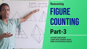 Part 3 Figure Counting Triangle  आकृतियों की गणना Learn Reasoning Questions Victory Education