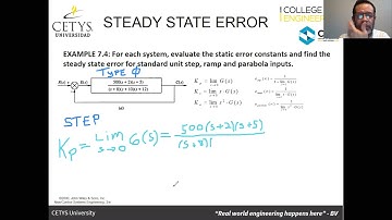 CONTROL ENGINEERING - STEADY STATE ERROR PART 2